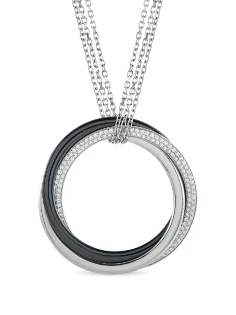 Cartier Trinity diamond and ceramic necklace Silver CA41051926