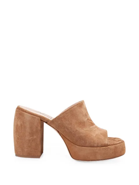 AGL Clio suede platform mules Brown D692005PCVELOU