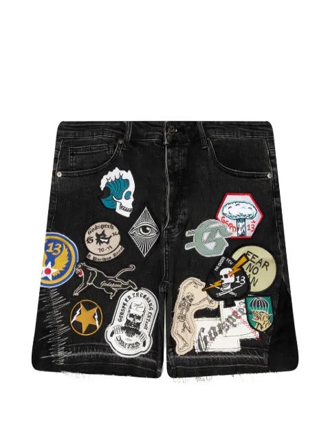 GODSPEED patchwork denim shorts Black 12092168
