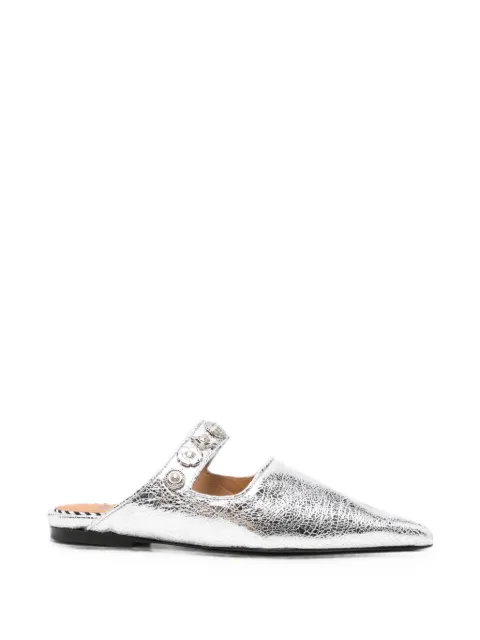 Toga Pulla stud-embellished pointed-toe mules Silver AJ1498