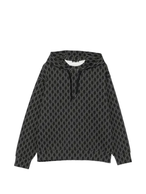 Emporio Armani monogram-print hoodie Black EM006861AF10013FB562