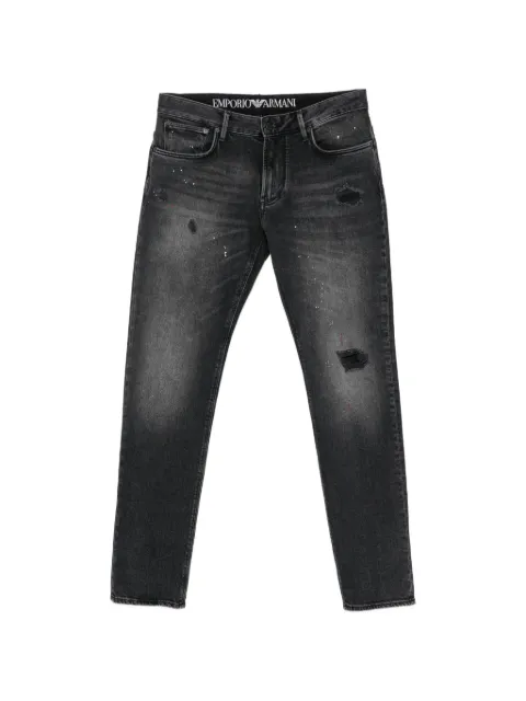 Emporio Armani distressed paint-splatter jeans Grey EM000121AF29286M8001