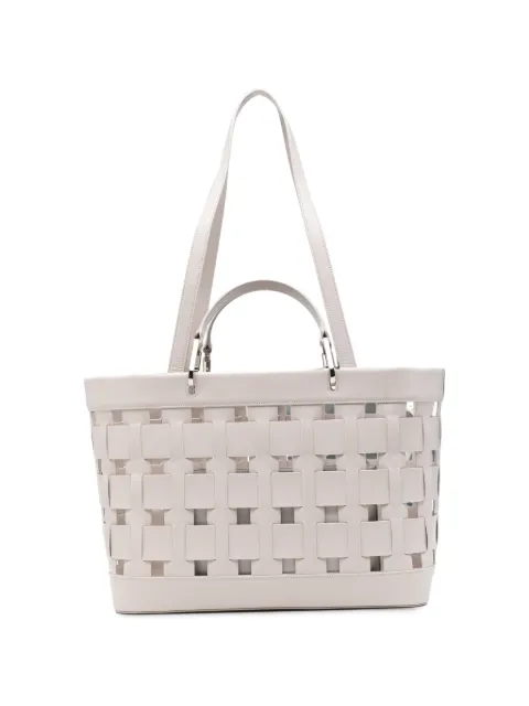 Emporio Armani medium woven tote bag Neutrals EW000360AF27054U1015