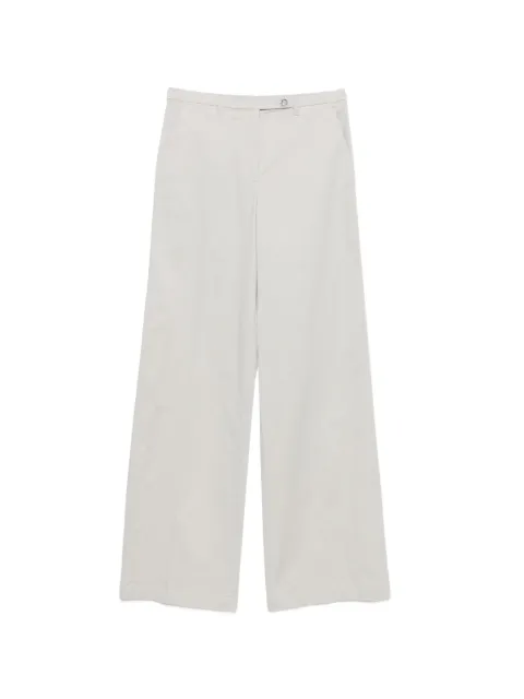 Emporio Armani logo-embroidered straight trousers Grey EW004594AF19664U8004