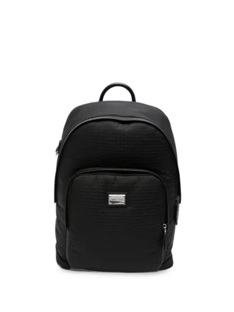 Emporio Armani logo-plaque zip-fastening backpack Black EM006563AF28660