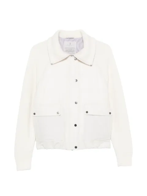 Brunello Cucinelli long-sleeve quilted jacket White MH5257294C016