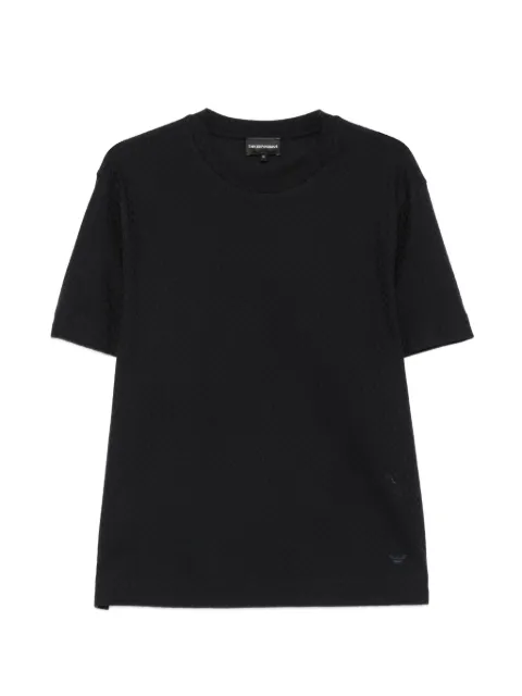 Emporio Armani short-sleeve chevron-knit T-shirt Blue EM007038AF10762
