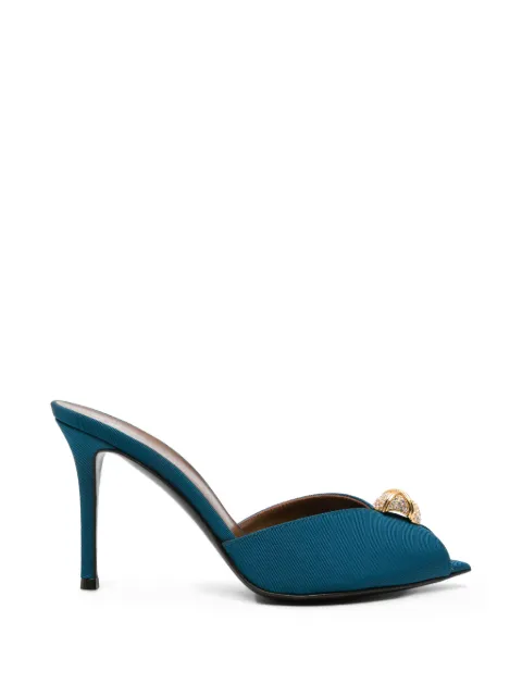 Giuseppe Zanotti crystal-embellished peep-toe sandals Blue E600031