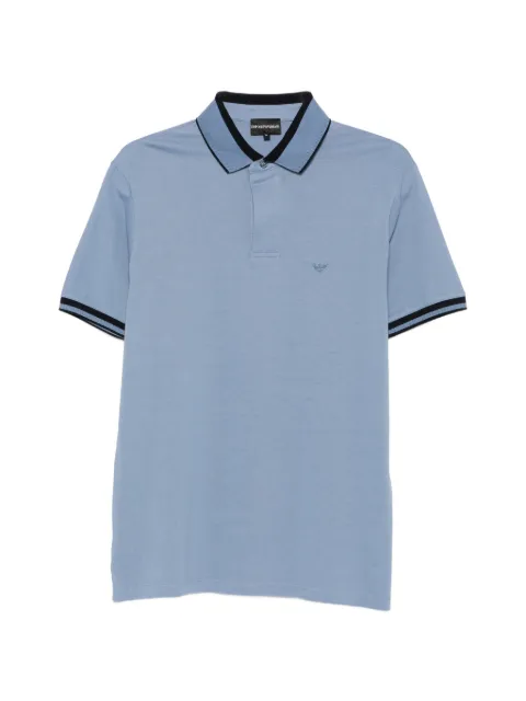 Emporio Armani logo-embroidered polo shirt Blue EM006625AF12955