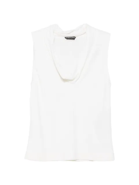TOM FORD cowl-neck sleeveless top White TSK396YAX1093