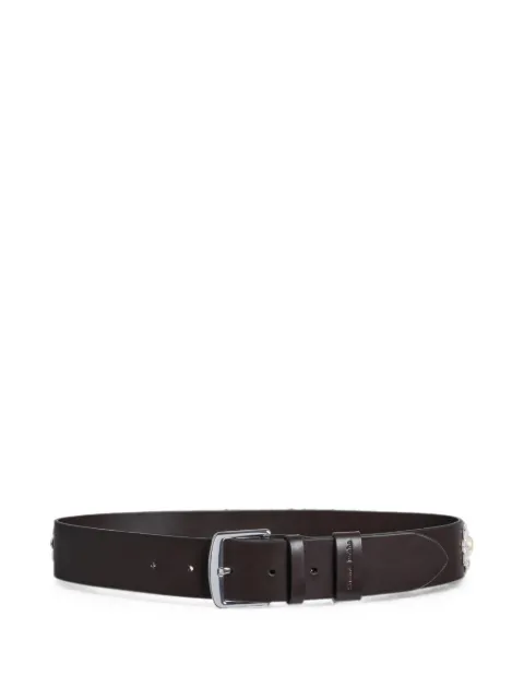 Simone Rocha crystal-embellished leather belt Brown BBELT3B0835