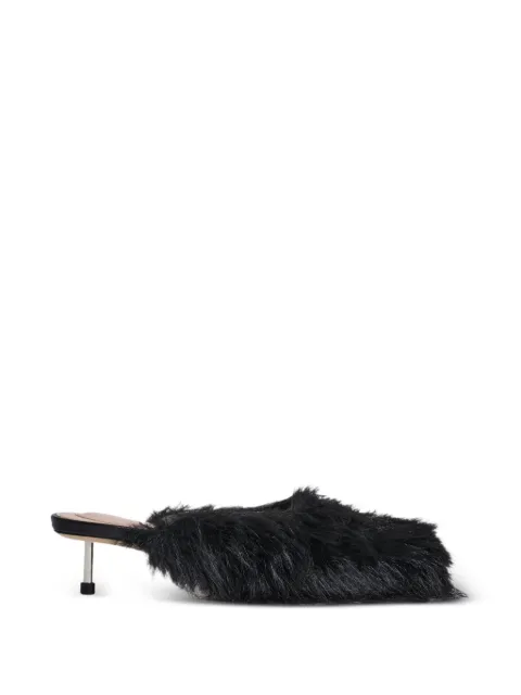 Simone Rocha stiletto faux-fur mules Black LH181090BLACK
