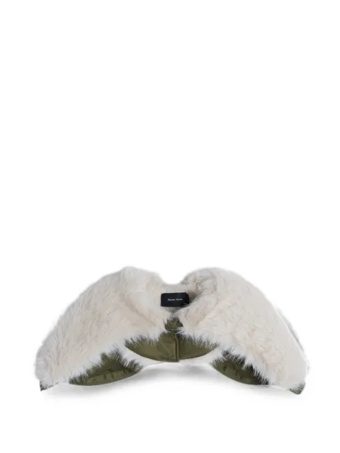 Simone Rocha faux-fur zip-up hood Green 1054FW1335