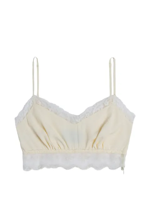 Simone Rocha lace-trim top Neutrals 1055T0514