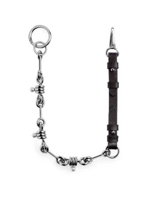Simone Rocha Bridle stacked-link pearl wallet chain Silver WALLETCHAIN100900PALLADIUMPEARLCHOCOLATE