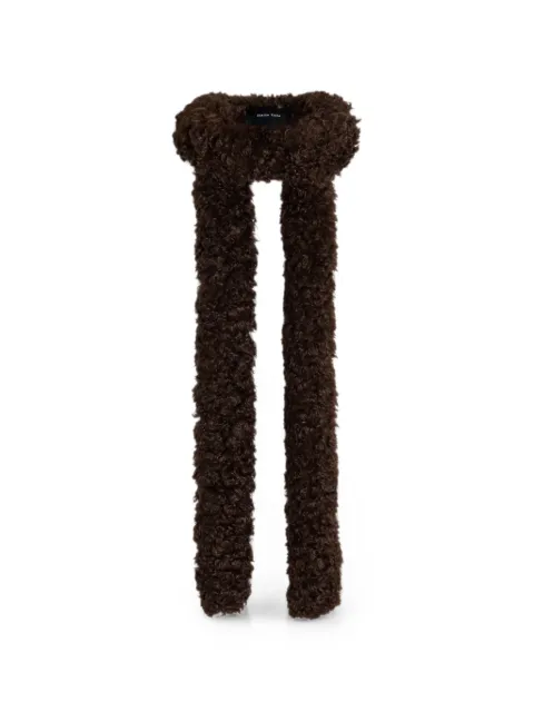 Simone Rocha faux-fur skinny scarf Brown 10361343BROWN