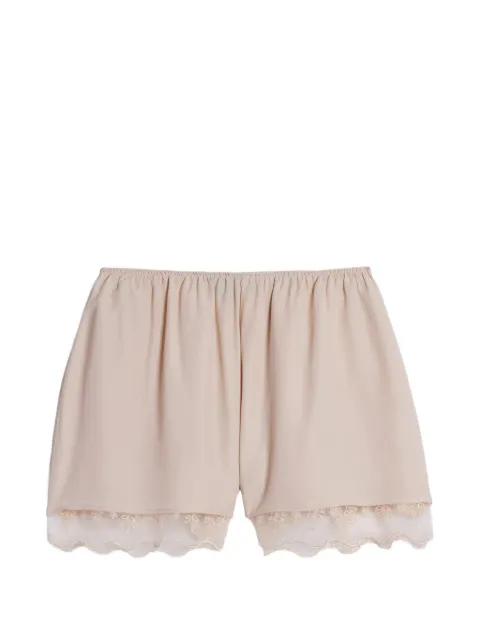 Simone Rocha lace-trim shorts Neutrals 4230T0514