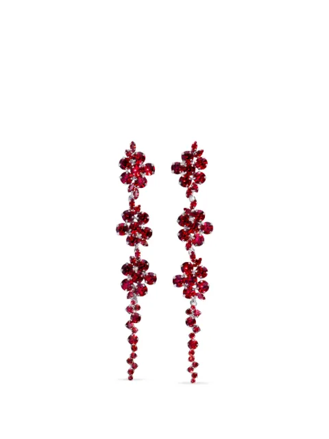 Simone Rocha floral-drip earrings Silver ERG6190907BLOODRED
