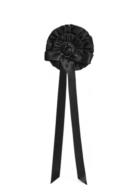 Simone Rocha embellished rosette bag charm Black KEYCHARM1B