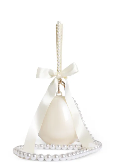 Simone Rocha Pearl Egg bow clutch bag Neutrals BAG110ECBOW0773PEARLCREAM