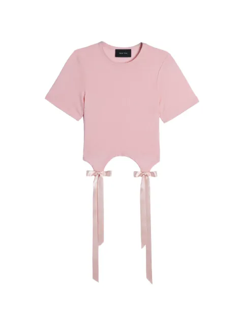 Simone Rocha bow-detail cutout T-shirt Pink 52230571SOFTPINK