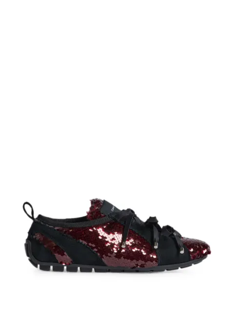 Simone Rocha Ballerina Grip sequin-embellished sneakers Red BPT4S0845