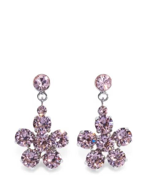 Simone Rocha Daisy crystal-embellished drop earrings Silver ERG6110907