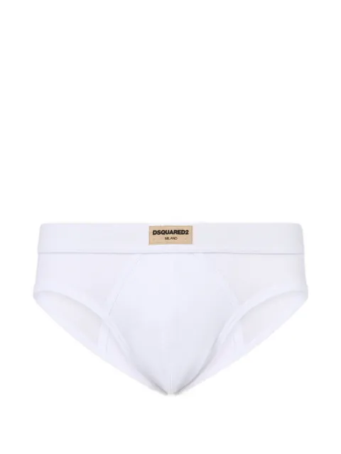 DSQUARED2 logo-embroidered briefs White D9L806370ISA01