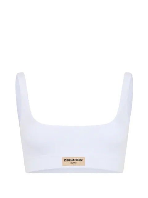 DSQUARED2 logo-detail bralette White D8RG16230ISA01