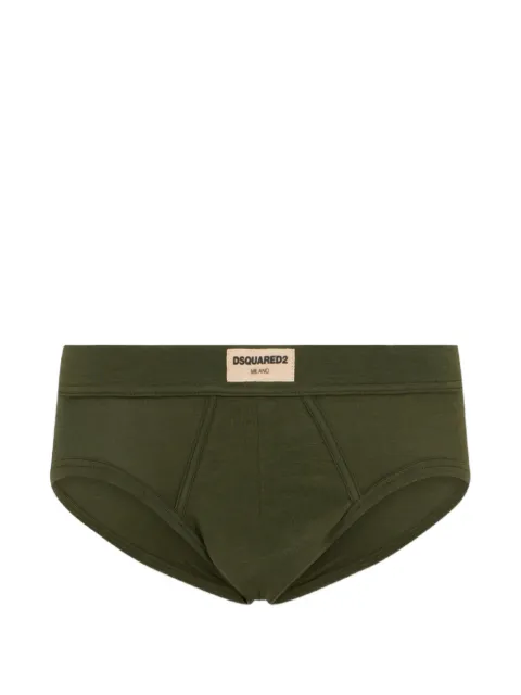 DSQUARED2 logo-detail briefs Green D9L806370ISA01