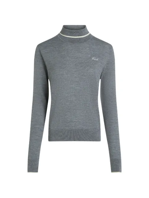 Karl Lagerfeld wool turtleneck sweater Grey B4W18055C20