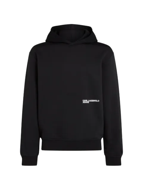 Karl Lagerfeld Jeans logo-print hoodie Black B4M20023