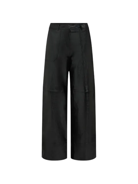 Karl Lagerfeld wide-leg leather pants Black B4W10050999