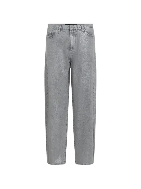 Karl Lagerfeld coated python barrel jeans Grey B4W10086D21