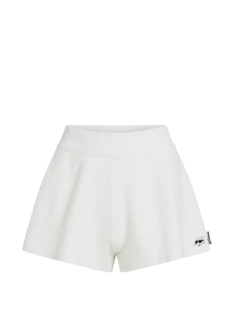 Karl Lagerfeld Ikon Choupette fluffy loungewear shorts White B4W44017B09