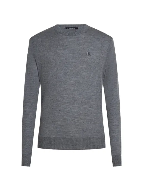 Karl Lagerfeld merino wool crew-neck sweater Grey B3M18033260