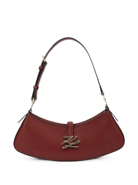 Karl Lagerfeld small K/Autograph drop elongated shoulder bag Red B4W302082PW