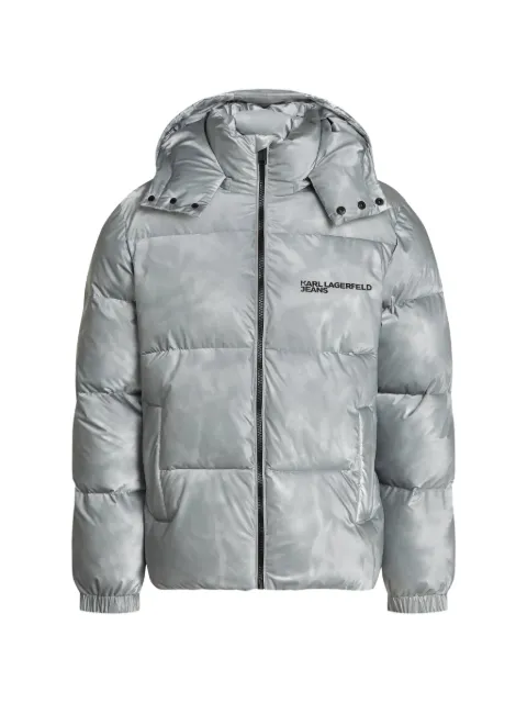 Karl Lagerfeld Jeans regular shiny puffer jacket Silver B4M15032272