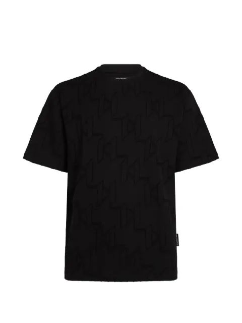 Karl Lagerfeld all-over monogram T-shirt Black B4M17060999
