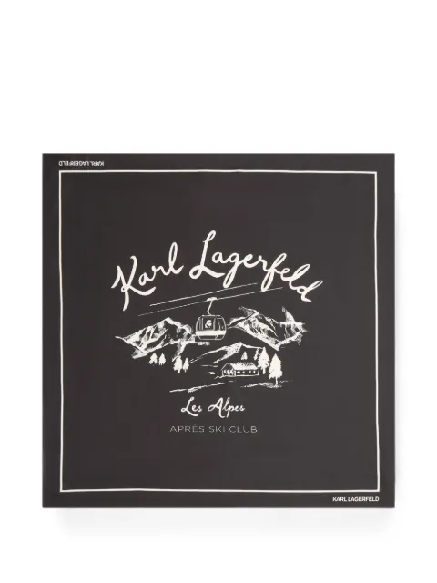 Karl Lagerfeld K/Essential Apres Ski scarf Black B4W33105999