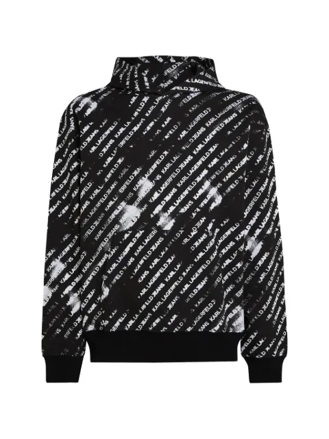 Karl Lagerfeld Jeans relaxed all-over-print hoodie Black B4M20059A76