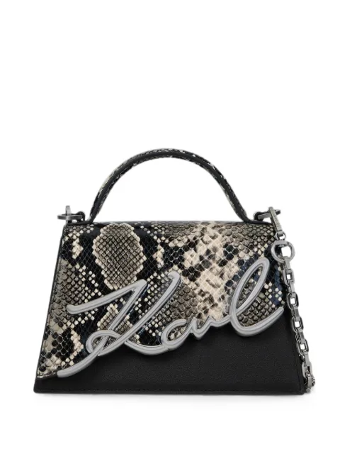 Karl Lagerfeld small K/Signature cross body python bag Neutrals B4W30004C43