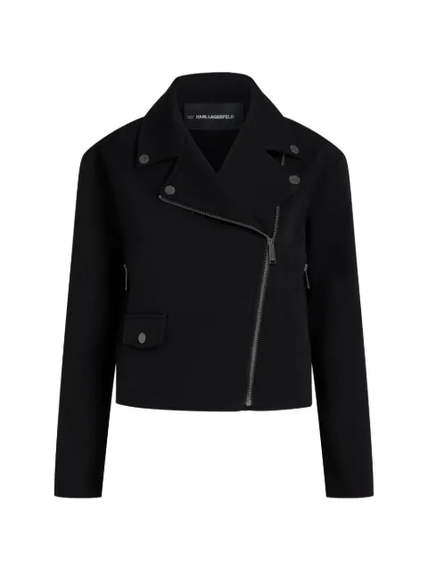 Karl Lagerfeld zip-up biker jacket Black B4W20003999