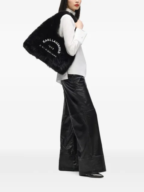 Karl Lagerfeld Rue St-Guillaume sling fur bag Black B4W50027999