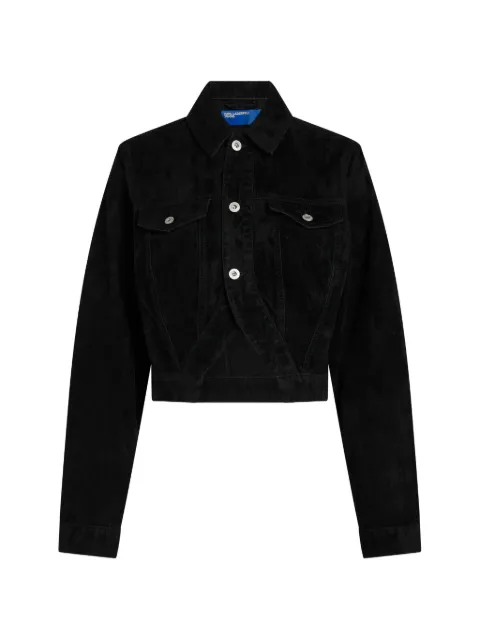 Karl Lagerfeld Jeans long-sleeve cropped denim jacket Black B4W14037