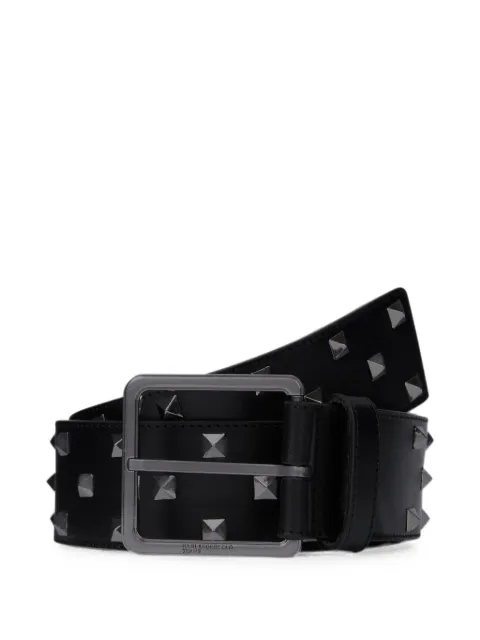 Karl Lagerfeld Jeans leather stud belt Black B4W33111999