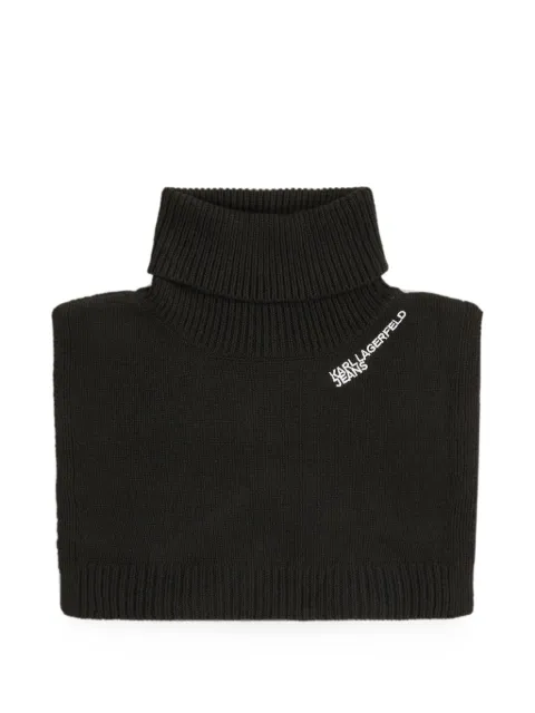 Karl Lagerfeld Jeans logo bib scarf Black B4W33064999