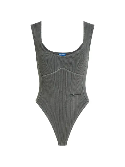 Karl Lagerfeld Jeans washed bodysuit Grey B4W17018C49