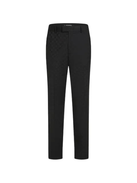 Karl Lagerfeld monogram checked pants Black B4M10095999
