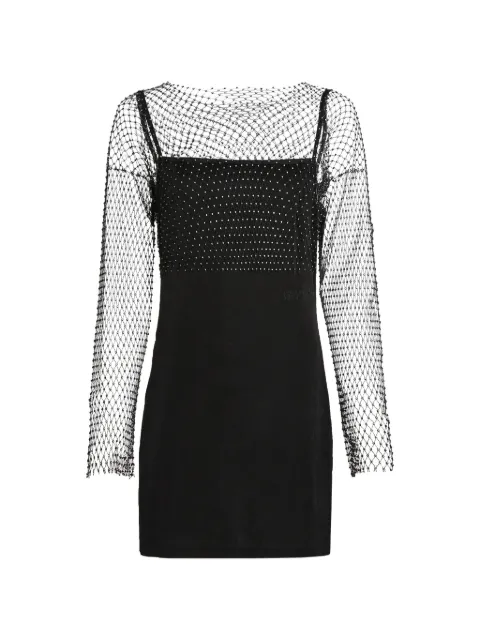 Karl Lagerfeld Jeans rhinestone-embellished mini dress Black B4W13014999